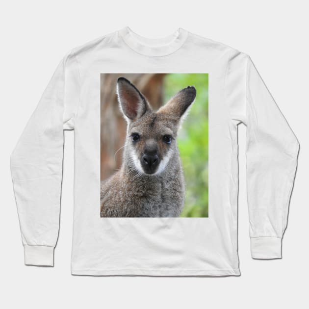 Swamp Wallaby Long Sleeve T-Shirt by kirstybush